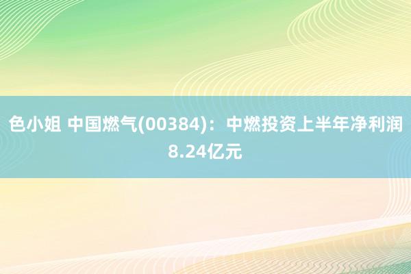 色小姐 中国燃气(00384)：中燃投资上半年净利润8.24亿元